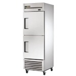 True T-23-2-HC - Refrigerator, one-section, (2) solid half doors, stainless steel front